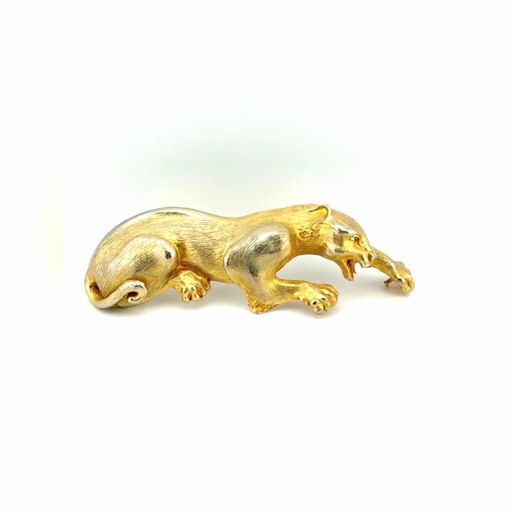 SIGNED VINTAGE 1985 CHRISTOPHER ROSS PANTHER JAGUAR BELT BUCKLE